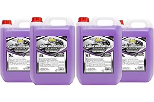 ABC CAR CLEANERS Motorkit Set de 4 Garrafas de 5 litros de Lavaparabrisas Aroma Lavanda