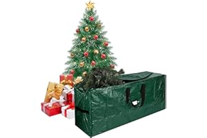 ARSUK Sac de rangement pour sapin de Noël – Convient aux arbres artificiels jusqu'à 1,8 m et 2,1 m de haut – Sac extra large avec poignées renforcées durables et double fermeture éclair – Protège