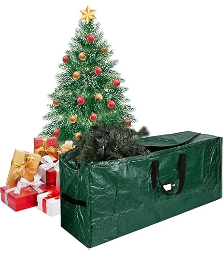 Sacca Per Albero Di Natale Gemokrt 125x38x50cm - Impermeabile Oxford, Rosso - Foto 7