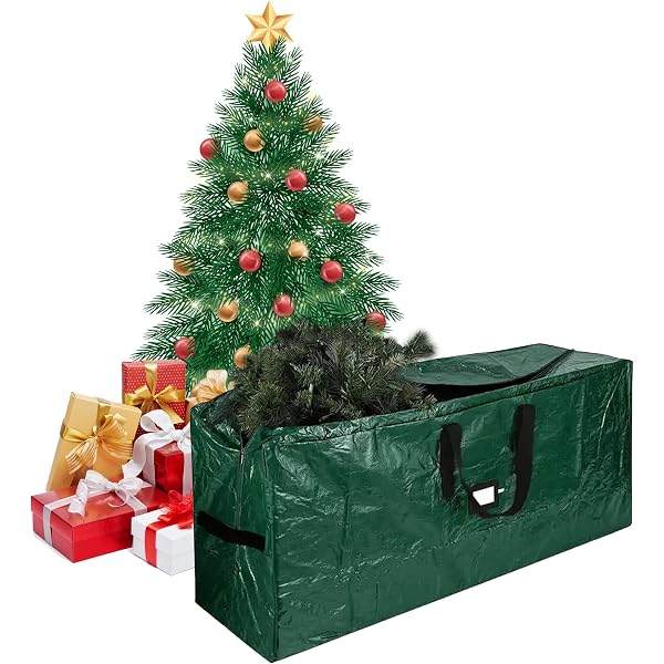 Borsa Portaalbero Di Natale Extra Large – Per Alberi Smontati Fino A 2,7 M, Con Cerniera, Manici E Tessuto Impermeabile In Polietilene