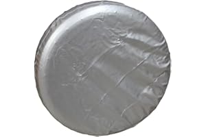 BARGAINWORLDUK 4x4 wheel cover to fit all rear spare tyre tire SILVER plain car van caravan NEW