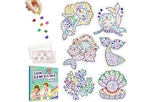 KAIETEUR Kits d'artisanat de fenêtre en diamant 3D pour filles et enfants de 6, 7, 8, 9, 10, 11, 12 ans, fournisseur de peinture aux pierres précieuses pour garçons à partir de 6 ans et plus, autocollants en