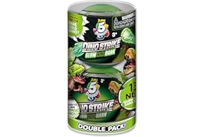 5 Surprise ZURU Dino Strike Glow in the Dark Dinosaur Surprise Capsules Pack of 2