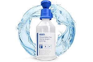 FLEXEO NaCl Eye Wash Station Eye Wash Bottle 0.9 Phosphate Buffer Solution Saline Solution 500 ml 250 ml Eye Wash Solution Eye Wash (Eye Wash Bottle Phosphate Buffer Solution (250 ml))