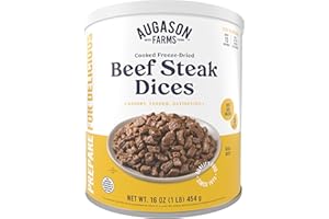 G-LTECK Augason Farms Freeze Dried Beef Chunks 1 lb No. 10 Can 16 oz (5-11172)