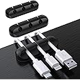 SOULWIT Cable Holder Clips, 3-Pack Cable Management Cord Organiser Clips Adhesive Organizer for USB Charging Cable Mouse Wire PC Office Home