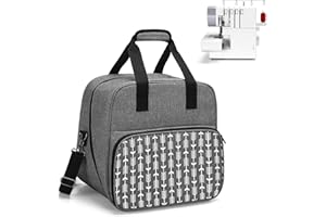Yarwo Overlocktasche mit Großer Öffnung, Cover-/ Overlock Transpot/Aufbewahrungstasche für meiste gängigen Haushaltsnähmaschinen, Overlock-Nähmaschine Zubehör