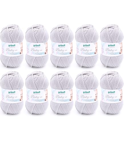 Gründl Baby Dream Garn – 100% Polyester, 50 G / 136 M, Nadelstärke 5-6, Weich & Kuschelig