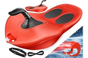 KESSER® Luge à Neige Alpina avec lumière LED avec Corde de Traction Luge Luge pour Enfants et Adultes