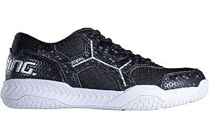 Salming Rival Men's Squash Shoes (White/Supersonic) & Black/White Colors (Squash, Racquetball, Volleyball, Floorball)