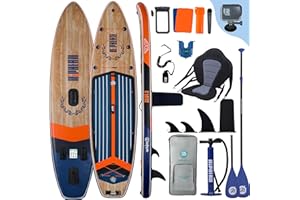 Niphean (Extra Large) Inflatable Paddle Board, SUP for 2+1 People/Family, Stand Up Paddle Board with (Beginner Friendly) Balanced Wing, Waterproof Phone Pouch, Paddle Boards for Adults, Gift Ideas