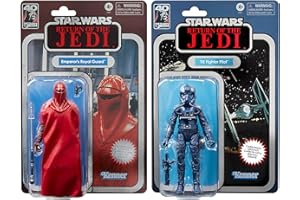 Star Wars the Black Series Carbonized Collection Emperor’s Royal Guard and TIE Fighter Pilot, 6 Inch Action Figures Pack of 2