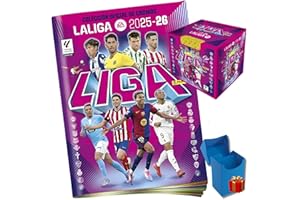 UTOPIA GOODS Panini Cromos Liga Este 25/26 - Packs con Diferentes Versiones del Producto y Regalo de Cajita para Cromos Surtidos - Cartas de Futbol (No Adrenalyn ni Eurocopa) (Album+50)