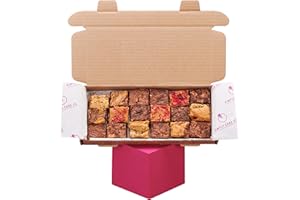 Simply Cake Co. - Brownie and Bakes Bites - 18 Piece - Original Flavours - Delicious Selection - Homemade Chocolate Brownies - Gooey & Indulgent - Luxury Treats - Flavourful