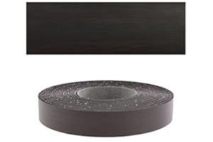 Mprofi MT® 10m Rotolo-Bordi Melaminici-Bordino in Melaminico con Adesivo Termofusibile-Bordo per Mensole e Pannelli per Mobili-Per Bordo di un Pannello MDF-Bordatura da Applicare-Rovere Nero 22mm