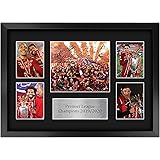 HWC Trading A3 FR Liverpool Premier League Champions 2019/2020 Display Signed Gift FRAMED A3 Printed Autograph Football Gifts