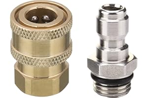 M Mingle Hochdruckreiniger-Adapter-Set, 1/4 Zoll (0,65 cm), Schnelltrenner-Set, 5000 PSI