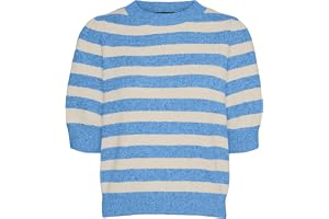 VERO MODA Vmdoffy 2/4 O-hals tröja Ga Noos, Liten pojke blå, M