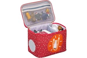 Liebeszeug® Toniebox Bag - Storage Bag for Music Box, Tonies Hearing Figures, Headphones, Charger and Accessories - Carry Bag for Tonie - Travel Bag, red, music cube travel bag