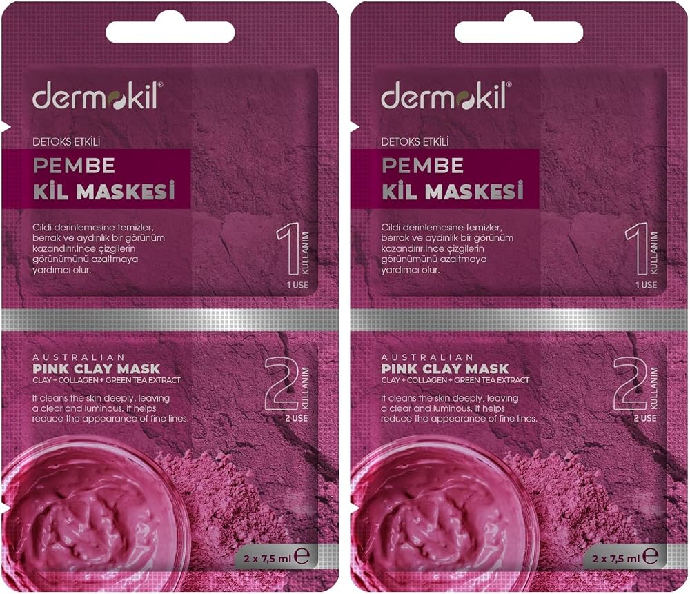 Dermokil Detoks Etkili Pembe Kil Maskesi 2x 7.5 ml 2li paket