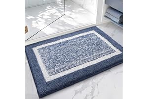 COLOR&GEOMETRY Color G 50x75cm Tapis de Bain Antidérapant,Tapis de Douche Absorbant Lavable en Machine, Doux pour Salle de Bain, Cuisine - Bleu