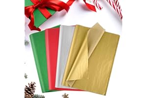 PLULON 100 fogli carta velina per confezioni regalo Natale sfuse, fogli carta velina per confezioni regalo per confezioni regalo compleanno per la casa, cucina, artigianato fai da te