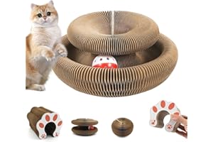 forbany Kitty Spin Royaume Felin Kittyspin Chat Jouet Interactif 3 en 1 pour Chats avec Griffoir Durable Et Balle Ludique
