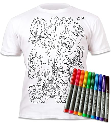 Splat Planet Tee-Shirt Licorne étoiles à colorier avec 10 stylos