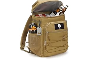 BUNNYCHIC Sac à Dos Glacière Tactique 25L – Isotherme, Imperméable et Résistant, Antifuite pour Hommes et Femmes – Idéal pour Travail, Camping, Plage, Randonnée