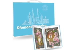 Pykaqil Diamond Painting Album A3, Storage Book for Diamond Art with Handle, Diamond Patinting Portable Storage Folder (Blue Album A3-30 Pages, Holds 60 Sheets)