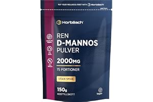 D Mannos Pulver 2000mg - Osmaksatt - Vegansk 150g – 75 Portioner