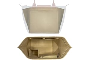 HomeGadget Organizer per Borsa Longchamp Taglia L - Organizzatore Le Pliage per Tasca da Donna - Interno per Shopper - Borsetta in feltro per Accessori - Beige