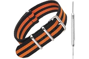 Sniper Bay Nato Strap Watch Strap – Nato Watch Straps for Men and Women with Military-Grade Nylon, Stainless Steel – 18mm, 20mm, 22mm, 24mm Wrist Strap Widths
