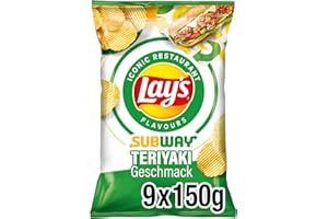 Lay's Subway Chicken Terriyaki - Knusprig gewürzte Kartoffelchips für eine gelungene Party (9 x 150 g)