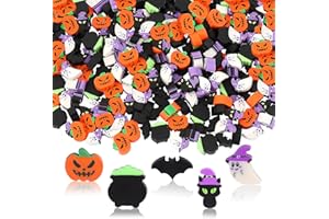 JUNEBRUSHS Lot de 150 mini gommes d'Halloween pour enfants, mignonnes petites gommes en vrac pour les enfants, les cadeaux de fête d'Halloween, les devoirs, l'école, les récompenses en classe