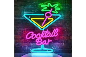 SIGNSHIP Cocktail coloré néon signe pour décoration murale bar à bière hommes cave Club chambre à coucher LED dimmable néon signe Hôtel Bar partie…