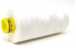 Gütermann - Filato Mara 120, filo da cucito in poliestere, 1000 m, resistente ai raggi UV (bianco, 1)