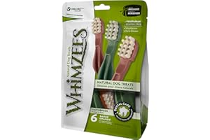 Whimzees Estrella, Cepillos de Dientes, Tamaño Grande, 6 Piezas