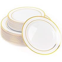 6 Sottopiatti Decorativi Beige Avorio - Plastica Rigida, Diametro 33cm | Per Tavole Natalizie E Cene Speciali - Foto 3