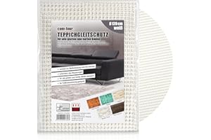 ‎COM-FOUR com-four® Antirutschmatte für Teppich, Polster, Tischdecken - Teppichunterlage Ø 120 cm - runder Teppich Stopper - rutschfeste Haftmatte in weiß - zuschneidbare Schubladenmatte