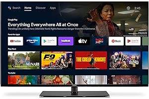 MEDION X14316 (MD 30880) Téléviseur 108 cm (43 Pouces) (Android TV, 4K, Dolby Vision HDR, Dolby Atmos, Netflix, Prime Video, Smart TV, PVR, Google Chromecast & Assistant)