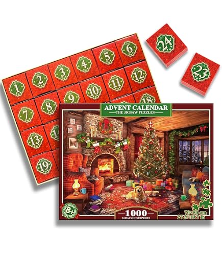 Calendario Dell'Avvento Puzzle Da 1008 Pezzi - 24 Scatole Per Il Conto Alla Rovescia Di Natale - Attività Per Adulti E Bambini