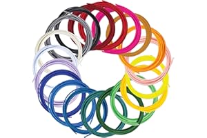 SCRIB3D Pen Filament Refills, 20 Colors, 16 Feet Per Color, 1.75mm PLA, Works with SCRIB3D, PIKA3D, MYNT3D and Most Other 3D Printing pens