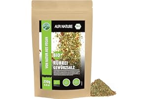 Alpi Nature Condimento BIO per Uova Strapazzate 250g, Mix di Sale e Erbe per Uova e Frittate