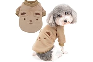 Zunea Hunde Wintermäntel für Kleine Hunde Welpen Pullover Sweater Kleidung Weich Warm Hundejacken Haustier Kaltes Wetter Bekleidung Mantel für Chihuahua Yorkie Braun S