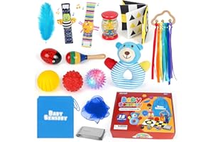 Joyreal Juguetes para Bebés 0 3 6 9 Meses, Sonajeros, Mordedores, 14PCS Juego de Juguetes para Bebés, Montessori Juguete, Regalo para Bebé Niño Niña 0 – 12 Meses