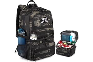 BUNNYCHIC Tactical Double Deck Cooler Backpack for Men,Large Lunch Backpack With 2 Compartment,Soft Cooler Bag