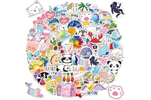 EVANMADER 100 Stück Wasserdicht Vinyl Aufkleber VSCO Stickers für Auto Motorräder Laptop Fahrrad Skateboard Snowboard Gepäck Aufkleber MacBook iPad und mehr