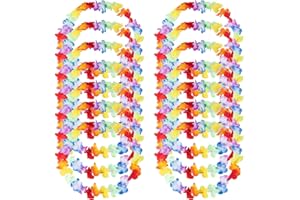 YZPKLHW 12 Stück Hawaii Ketten, Blumenketten Blumen Girlande, Hawaii Party Hawaii Deko, Luau Party Hawaii Bunten Girlanden, Hawaiiketten Hawaii Blumen Halskette für Hawaiian Beach Party Deko Accessoires