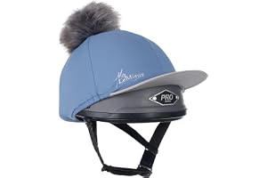 LeMieux unisex pompom hatt silke – andas huvudbonader med 4-vägs stretchtyg – tät och säker passform – en storlek